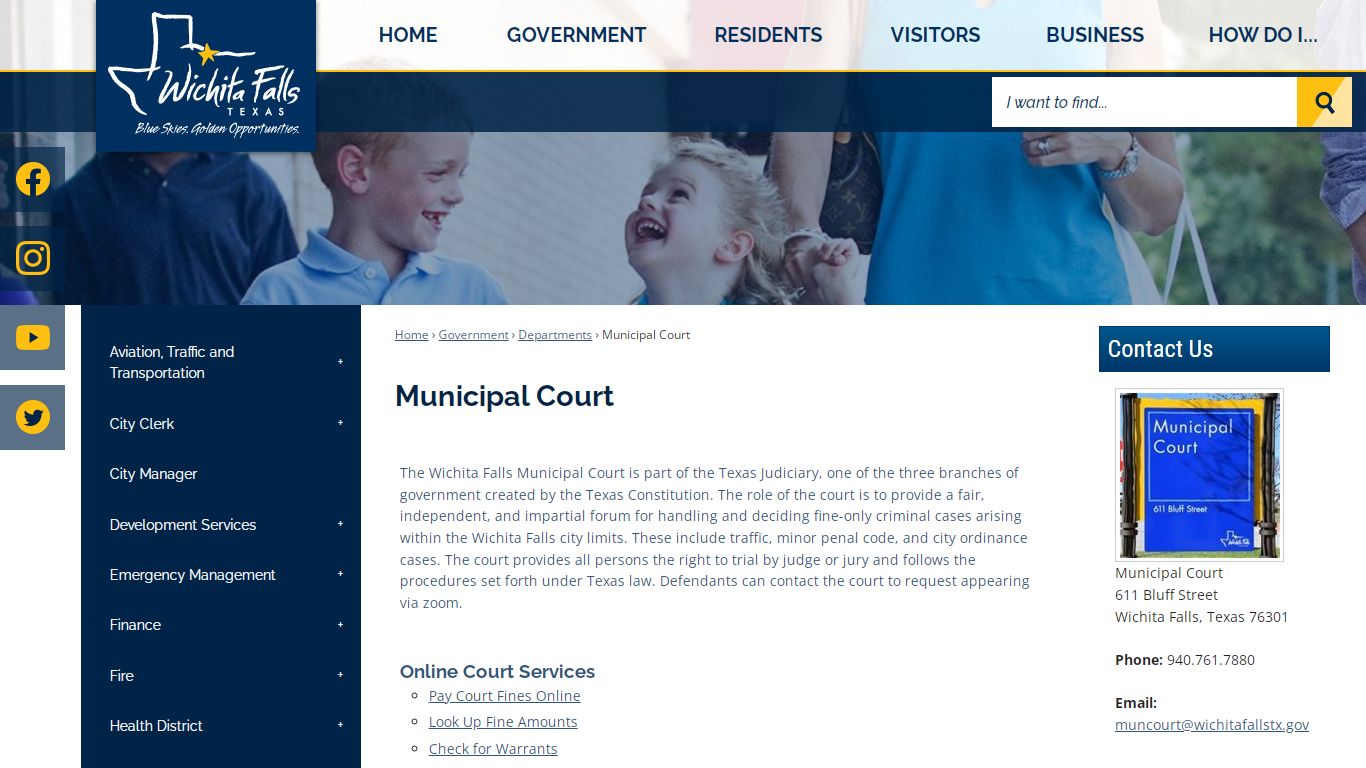 Municipal Court | Wichita Falls, TX - Official Website