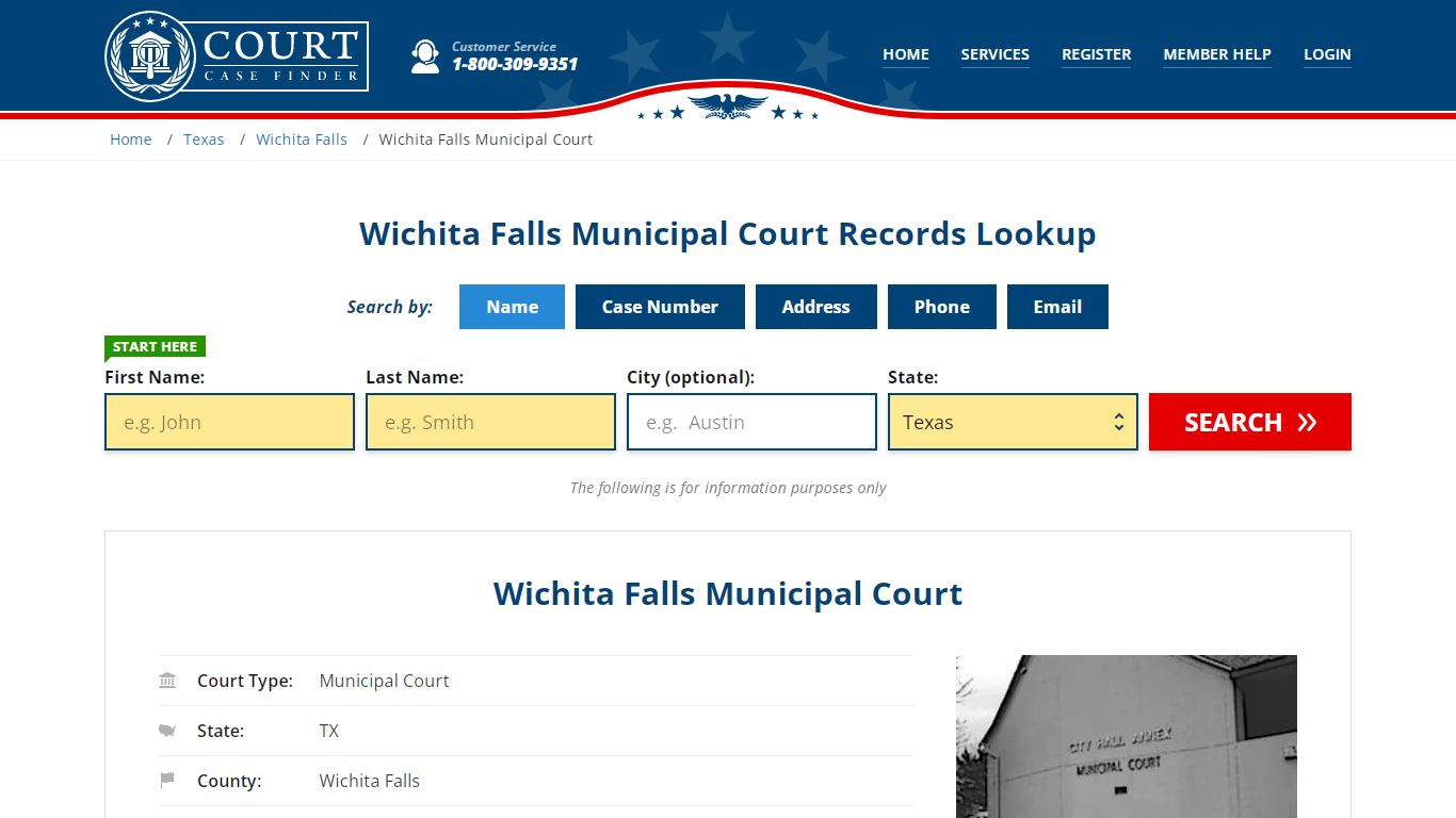 Wichita Falls Municipal Court Records Lookup - CourtCaseFinder.com
